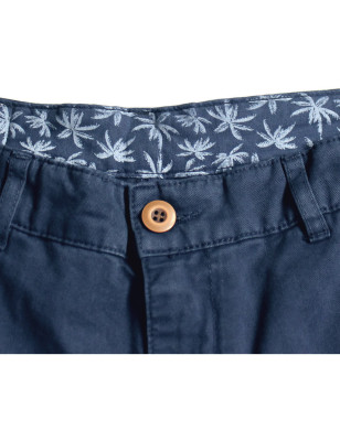 2 poches latérales et une fermeture avec braguette et bouton du pantalon Marco Otago bleu marine pour homme