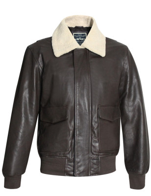 Veste en cuir RIST Otago rugby marron pour homme