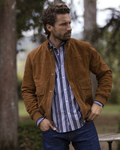 EPSI VESTE CUIR OTAGO COGNAC