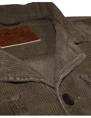 Détail produit de la veste velours Delorme otago kaki pour homme