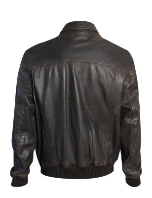 Dos du cuir Aviator Otago marron pour homme