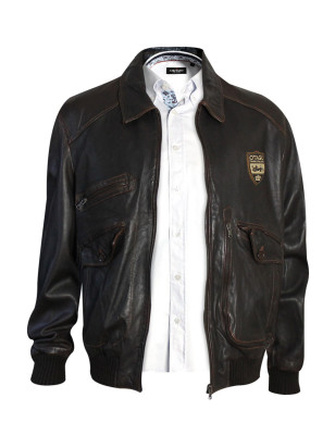 CUIR AVIATOR MARRON