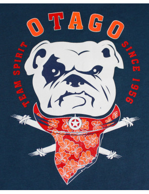 Sérigraphie au dos du tee shirt Doggy Otago Bleu marine pour homme
