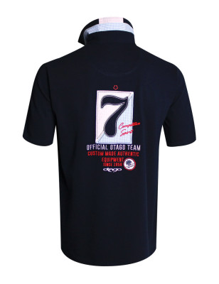 Polo Setvic manches courtes Otago rugby marine pour homme