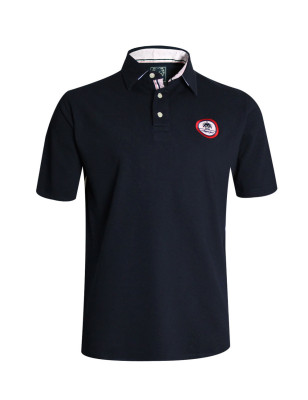 Ensemble brodé côté coeur du polo Setvic marine pour homme