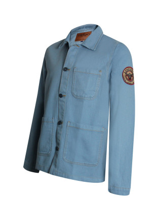 profil de la Veste Toile Boutonnée Hobart Otago Rugby bleu lectoure pour Homme