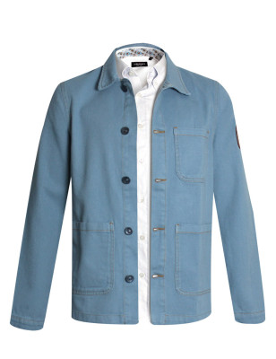 Veste Toile Boutonnée Hobart Otago Rugby bleu lectoure ouverte pour Homme
