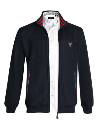 Sweat zip 24SW2 Otago rugby bleu marine pour homme