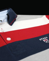 24PO4 POLO MC RAYE OTAGO BLANC/GRIS