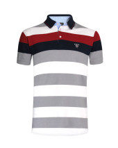 24PO4 POLO MC RAYE OTAGO BLANC/GRIS