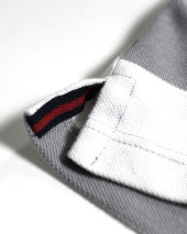 24PO4 POLO MC RAYE OTAGO BLANC/GRIS
