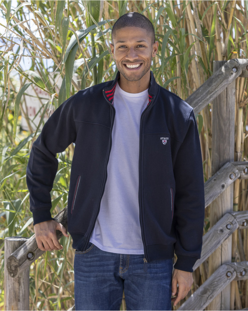 24SW2 SWEAT ZIP OTAGO BLEU MARINE