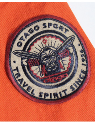 Ecusson cousu sur la manche de la veste Hobart Otago Rugby orange pour Homme