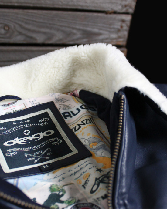 24 CUIR LUCKY OTAGO BLEU MARINE