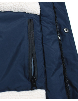 Poche intérieure zippée côté coeur de la doudoune Limbo Otago bleu marine pour homme