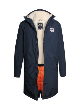 face de la Doudoune Limbo Otago avec capuche bleu marine pour homme