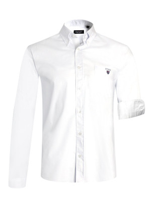 24 BUENEVY CHEMISE ML OTAGO BLANC