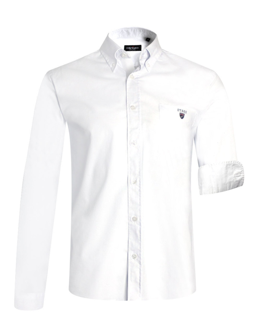 24 BUENEVY CHEMISE ML OTAGO BLANC
