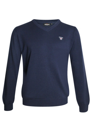 Pull col V homme CARBUN Otago bleu marine