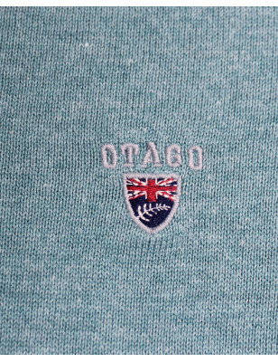 broderie du Pull col V pour homme CARBUN Otago vert clair
