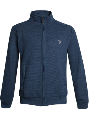 Sweat zip 25SW1 Otago rugby bleu denim pour homme