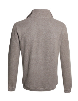 Sweat homme col zip 24SW7 Otago rugby beige