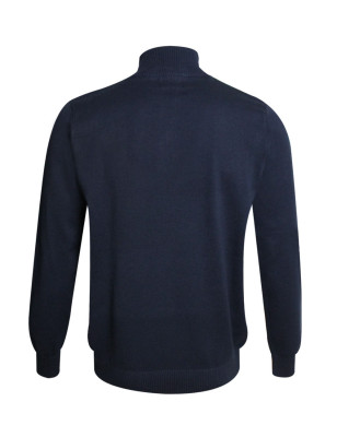 dos du Pull col zip homme CARBUN Otago bleu marine