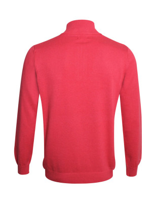 dos du Pull col zip homme CARBUN Otago marsala