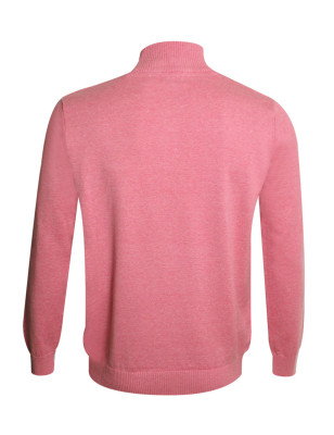 dos du Pull col zip homme CARBUN Otago rose