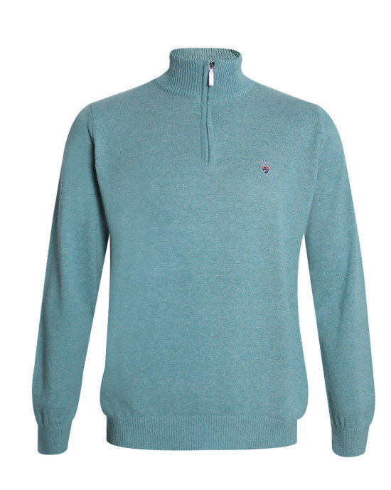 25 CARBUN PULL COL ZIP OTAGO VERT CLAIR