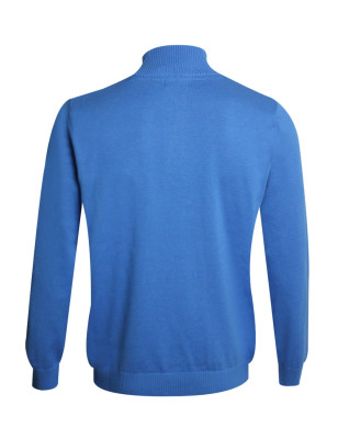 dos du Pull col zip homme CARBUN Otago bleu ocean