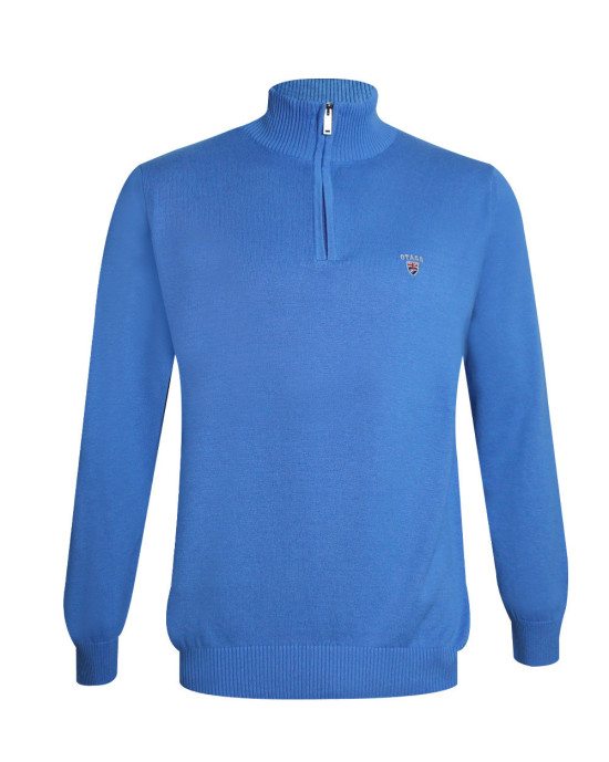 25 CARBUN PULL COL ZIP OTAGO BLEU OCEAN