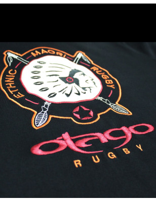 Polo Tribag manches courtes Otago rugby noir pour homme