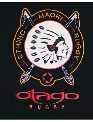 Polo Tribag manches courtes Otago rugby noir pour homme