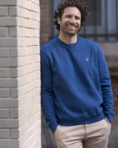 25PRINTA SWEAT COL ROND OTAGO INDIGO