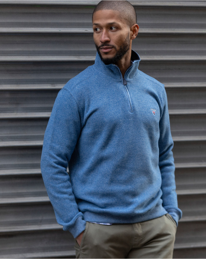 24SW7 SWEAT COL ZIP OTAGO BLEU CIEL