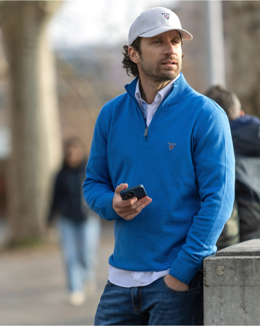 25 CARBUN PULL COL ZIP OTAGO BLEU OCEAN 25 CARBUN PULL COL ZIP OTAGO BLEU OCEAN
