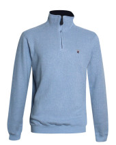 24SW7 SWEAT COL ZIP OTAGO BLEU PASTEL