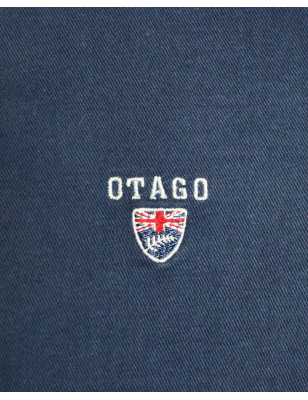 broderie du Blouson Brookly en Toile Otago Rugby indigo marine ouvert pour Homme