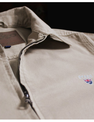 col du Blouson Brookly en Toile Otago Rugby beige pour Homme