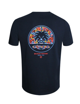 Tee-shirt Tikisphere Otago rugby marine coton Bio pour homme