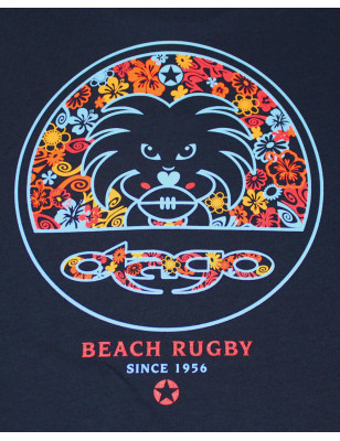 Tee-shirt Tikisphere Otago rugby marine coton Bio pour homme