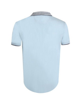 Polo Lenco manches courtes Otago rugby bleu ciel pour homme
