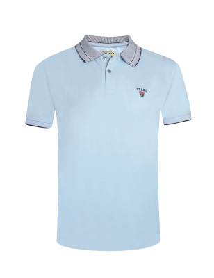 Polo Lenco manches courtes Otago rugby bleu ciel pour homme