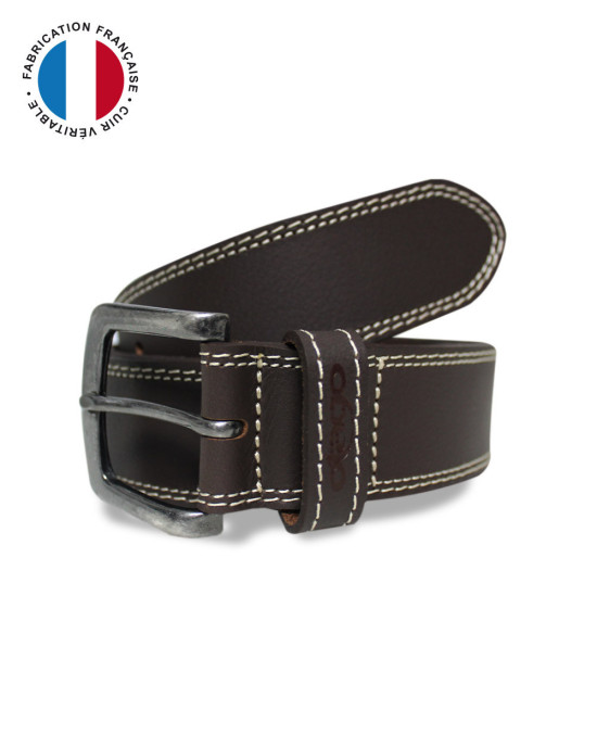 Ceinture Cazanime Otago en cuir marron