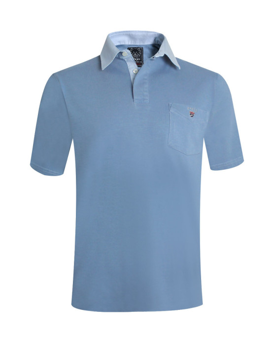 Polo CASA manches courtes Otago rugby riviera blue pour homme