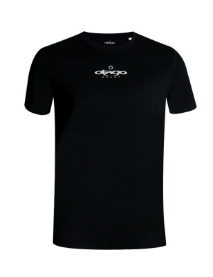 face du Tee shirt PIENA Otago rugby noir coton Bio pour homme