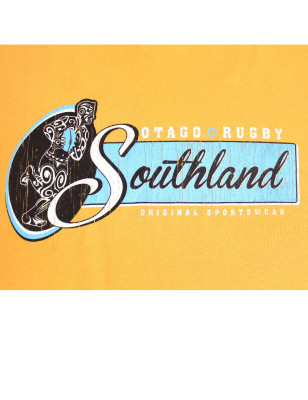 Tee-shirt col V Southland Otago rugby col V jaune australien pour homme