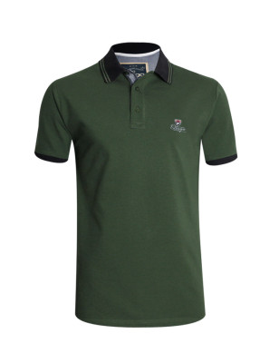 Polo manches courtes Griffax Otago rugby vert pour homme