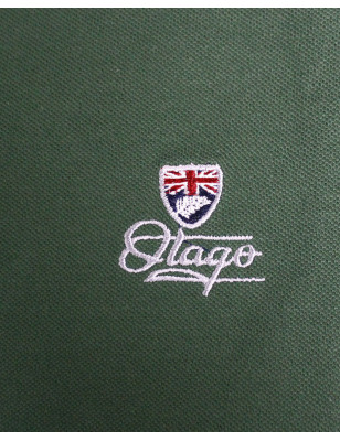 broderie cœur du Polo manches courtes Griffax Otago rugby vert vintage